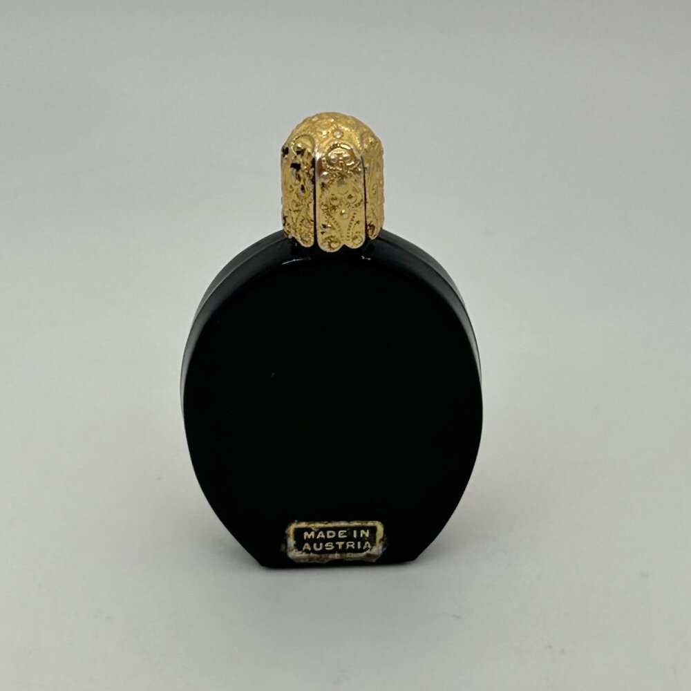 Vintage Three Graces Cameo Perfume Bottle Resin Black Glass Made in Austria READ - Picture 8 of 16